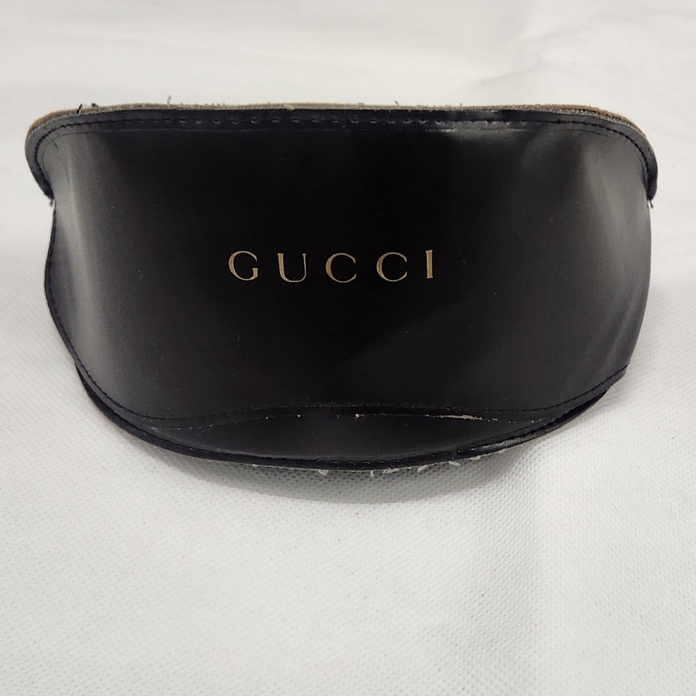 Gucci Black Eyewear Pouch with Gold Logo